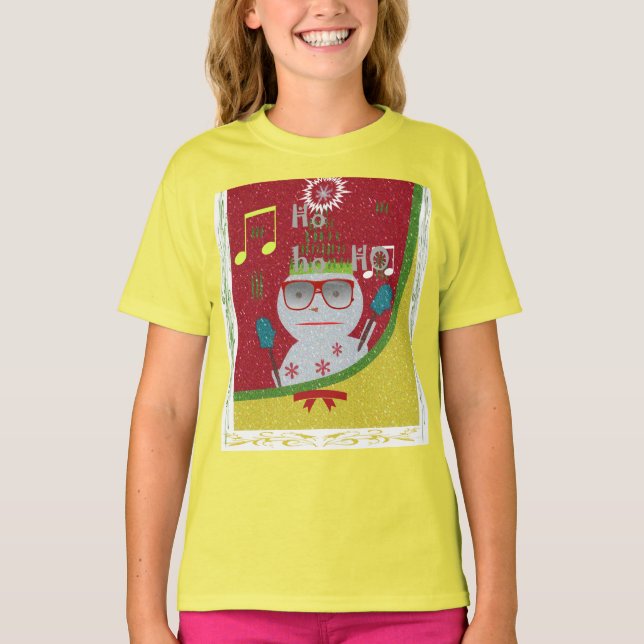 Happy Santa HoHoHo Girls' ComfortBlend® Sweatshirt T-Shirt (Front)
