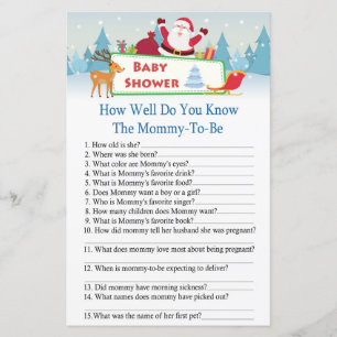 happy santa how well do you know baby shower