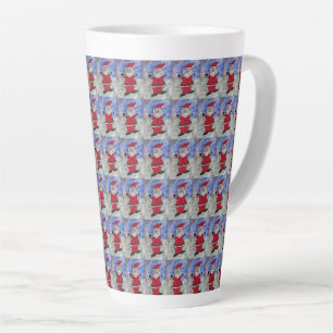 Happy Santa Latte Mug