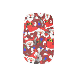 happy santa minx nail art
