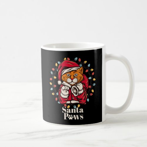 Happy Santa Paws Christmas Time  Cat  Coffee Mug