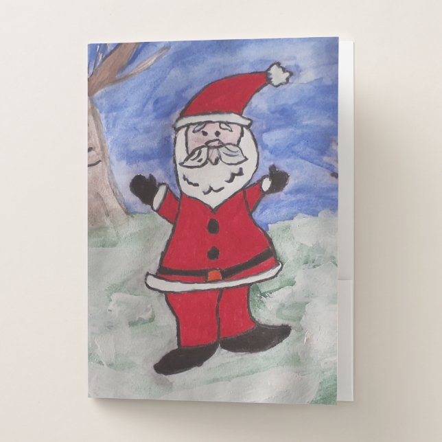 Happy Santa Pocket Folder (Front)
