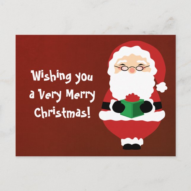 Happy Santa Postcard (Front)