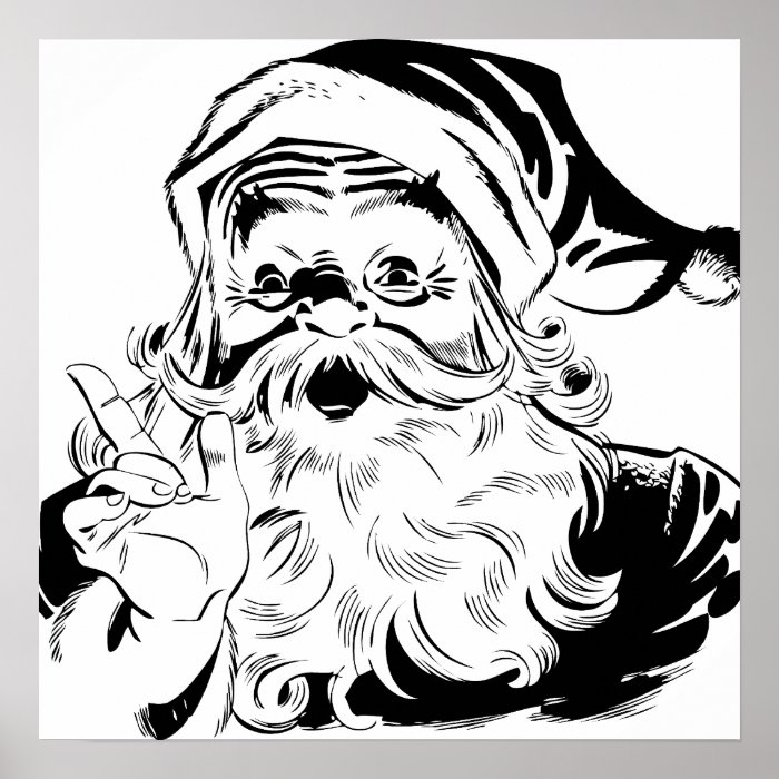 Happy Santa Print