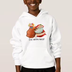 Happy Santa with Sack/ I've been nice! Hoodie