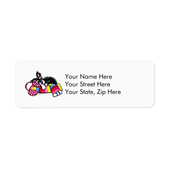 Happy Schnauzer Dreams Winter Label (Front)