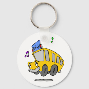 Happy School Bus Keychain