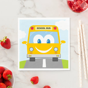 Happy School Bus Napkins