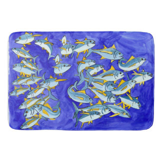 Happy School of Yellowfin Tuna Bathroom Mat