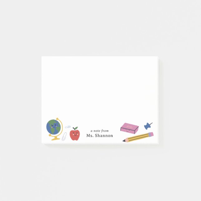 Happy School Supplies Note From Teacher (Front)
