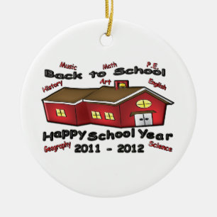 Happy School Year Ceramic Ornament
