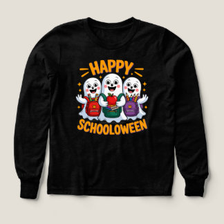 Happy Schooloween Cute Ghosts Back to School Tri-Blend Shirts