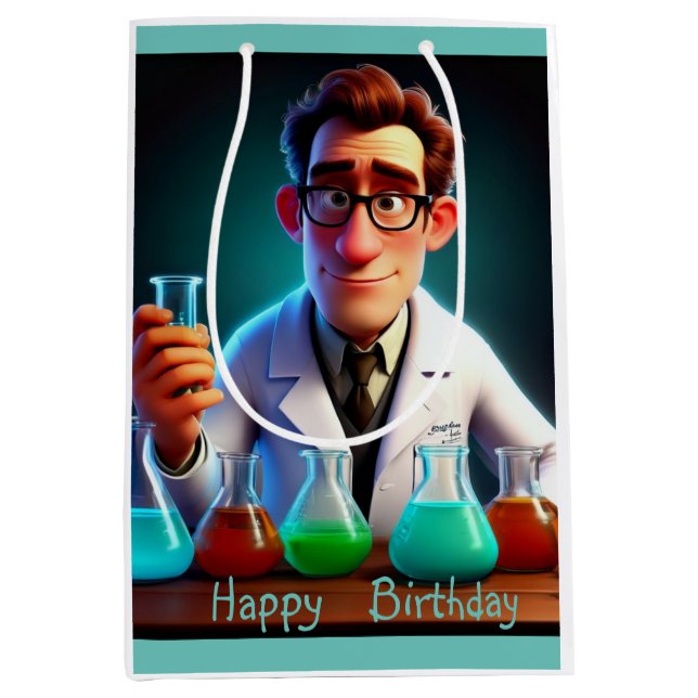 Happy Scientist Medium Gift Bag (Front)
