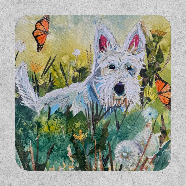 Happy Scottie in a Field Patch (Front)