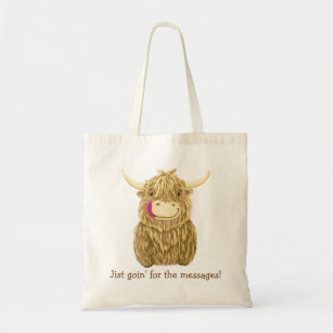 Happy Scottish Highland Cow Tote Bag
