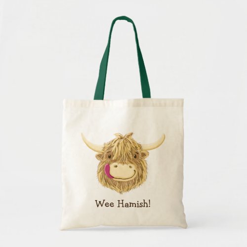 Happy Scottish Highland Cow Tote Bag