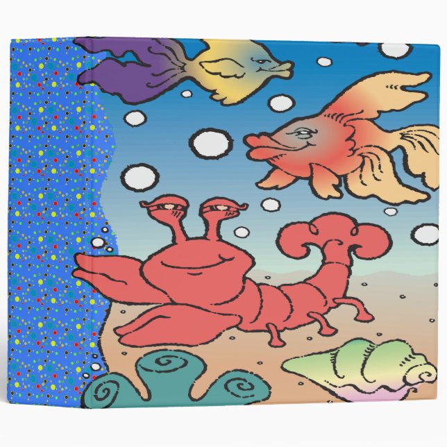 happy sea life notebook binder (Front/Spine)