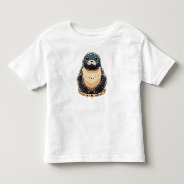 Happy Seal Distressed Vintage Tee (Front)