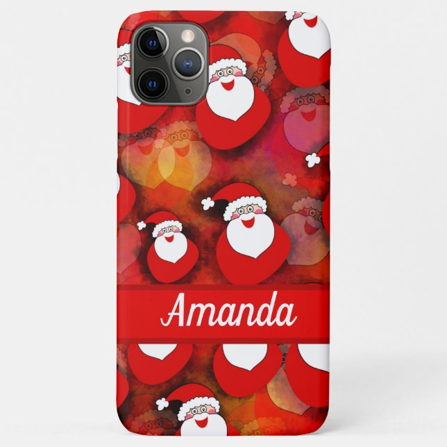 Happy Seamless Santa Claus Pattern Case-Mate iPhone Case (Back)