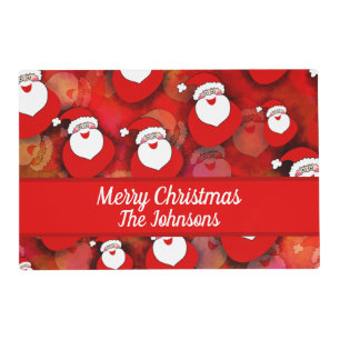 Happy Seamless Santa Claus Pattern Placemat