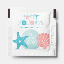 Happy Seashore | Beach Seashell Christmas Hand Sanitizer Packet