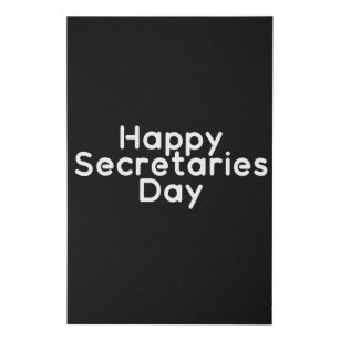 Happy Secretaries day. Administrative professional Faux Canvas Print