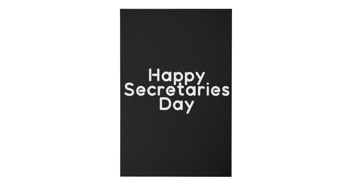 Happy Secretaries day. Administrative professional Faux Canvas Print