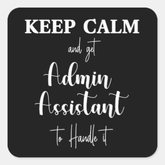 Happy Secretary day. Administrative professional Square Sticker