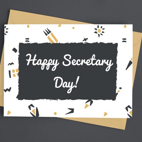 Happy Secretary Day Holiday Postcard