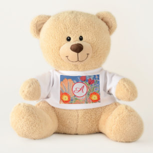 HAPPY SEED CUSTOM INITIAL TEDDY BEAR VINTAGE