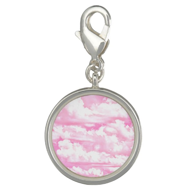 Happy Serene Pink Clouds decor Charm (Front)