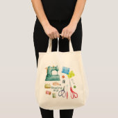 Happy Sewing Tote Bag (Front (Product))