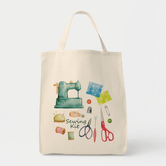 Happy Sewing Tote Bag (Front)