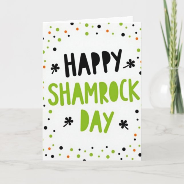 Happy Shamrock Day Celebration Card (Front)