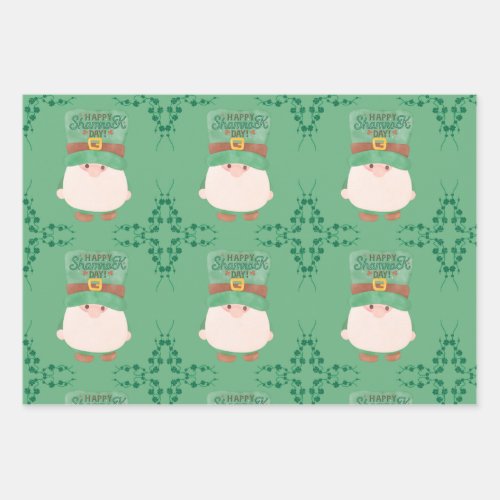 Happy Shamrock Day Wrapping Paper Sheets