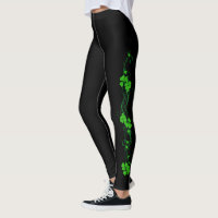 Happy Shamrock  floral Leggings