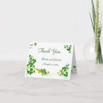 Happy Shamrock Thank You Card by Stangrit at Zazzle