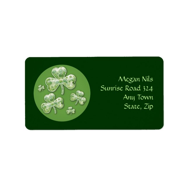 Happy Shamrocks Address Label (Front)