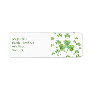Happy Shamrocks Address Label
