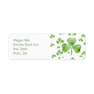 Happy Shamrocks Address Label