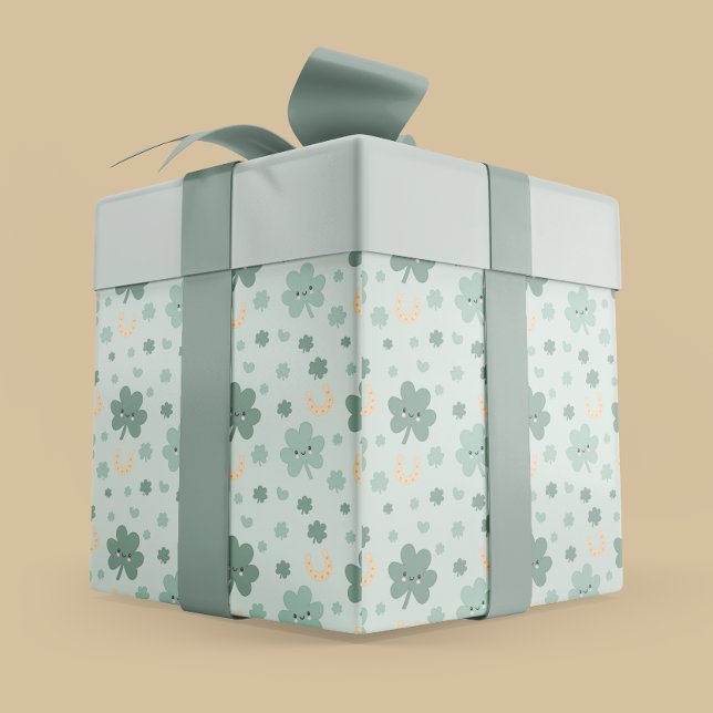 Happy Shamrocks St. Patrick’s Day Wrapping Paper (Happy Shamrocks St. Patrick’s Day Wrapping Paper)