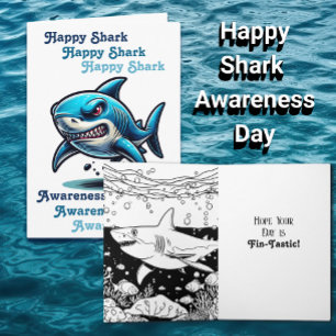Happy Shark Awareness Day July 14th Card