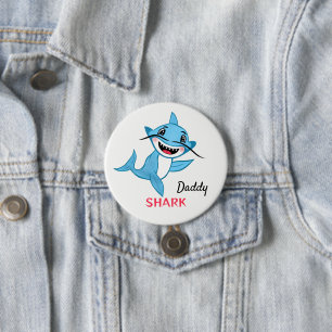 Happy Shark Family Daddy Button