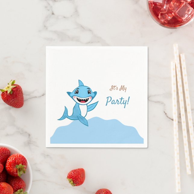 Happy Shark Family Level Two Napkins (Insitu)