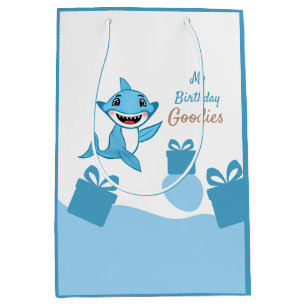 Happy Shark Family  Medium Gift Bag