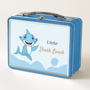 Happy Shark Family   Metal Lunch Box