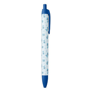 Happy Shark Family patterned Blue Pen