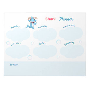 Happy Shark Family Planner Notepad