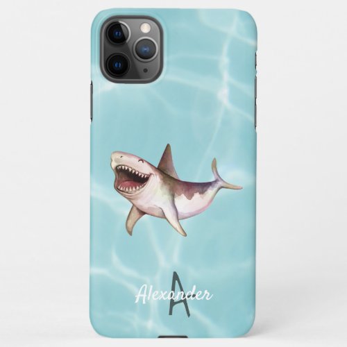 Happy SHARK Ocean Life Personalized Budget Named iPhone 11Pro Max Case