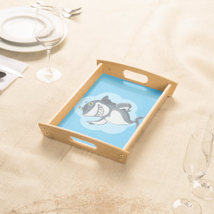 Happy shark serving tray